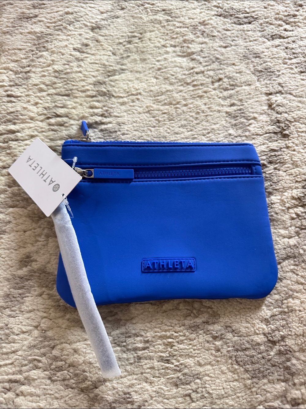 Athleta Cobalt Blue Zip Wristlet Pouch